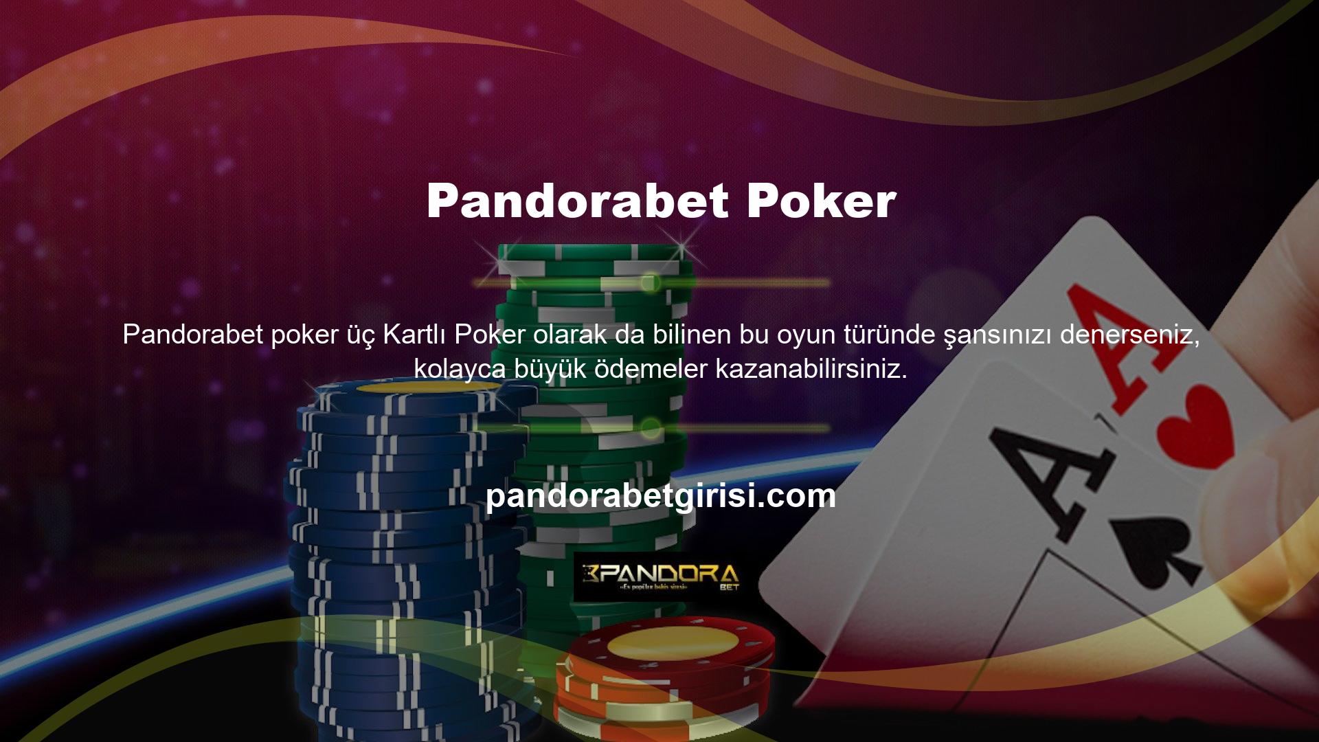 Pandorabet Texas Hold'em, Pandorabet Texas Hold'em Canlı Casino hizmetinin X-Pro Oyun programı tarafından sunulan oyunlardan biridir