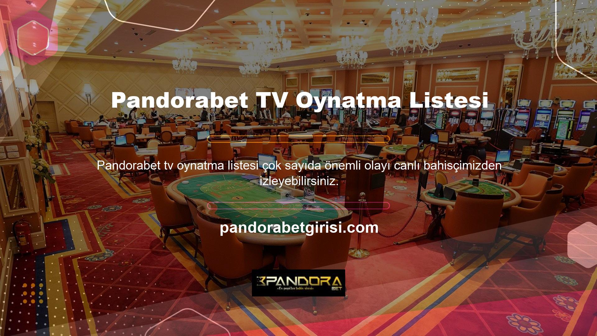 Pandorabet TV'de şu anda hangi sporlar yayınlanıyor? Bu, TV sayfasına erişilerek elde edilir